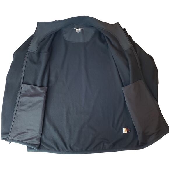 ARC'TERYX Polartec Micro-Fleece Jacket Lightweight Men's Size Large Black Green - Picture 5 of 13
